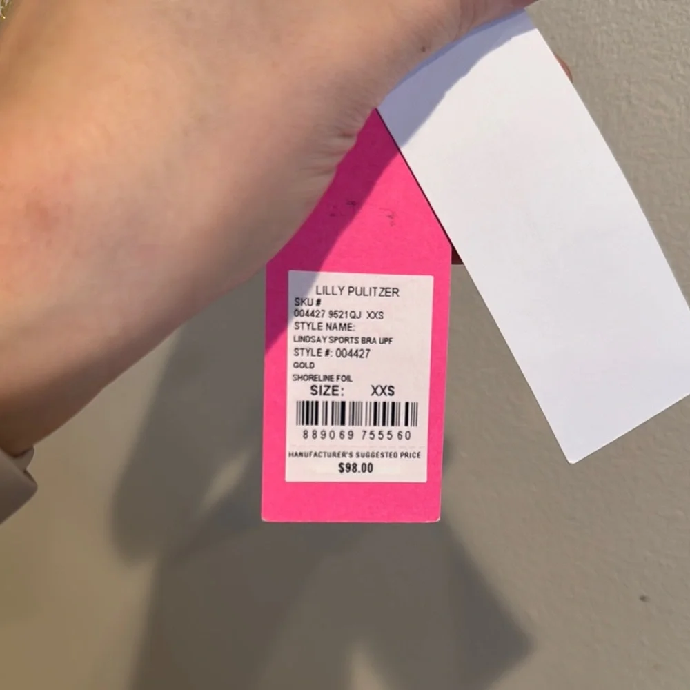 NWT Lilly Pulitzer Luxletic‎ UPF 50+ Luxletic Lindsay Sports Bra XXS